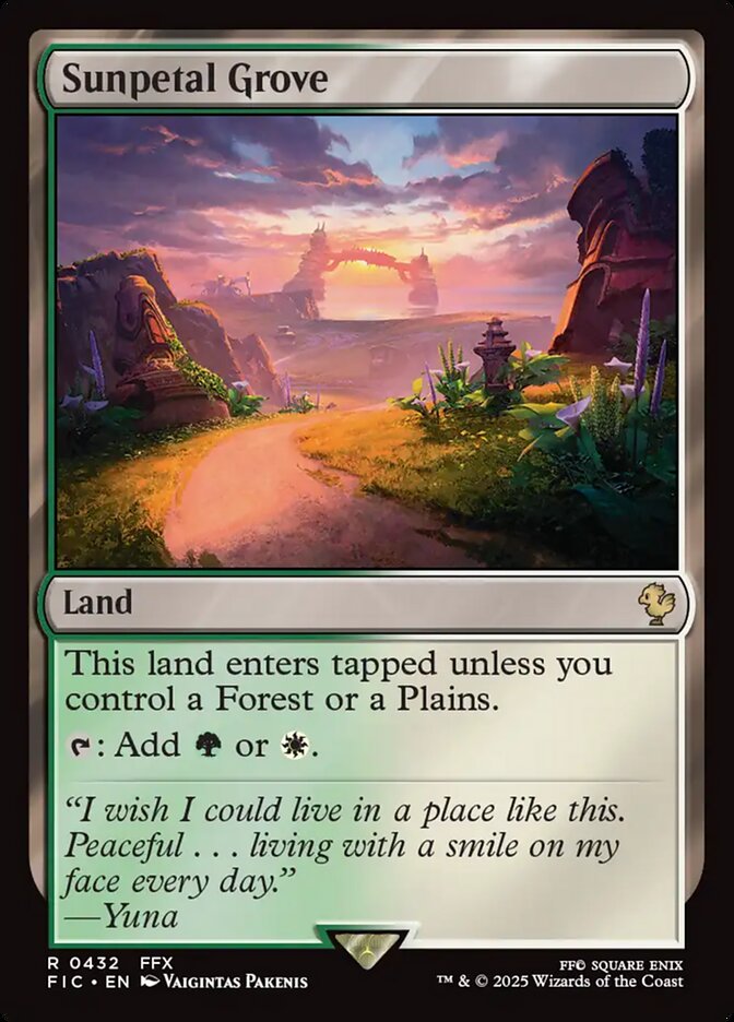 Sunpetal Grove, Final fantasy commander Card Art