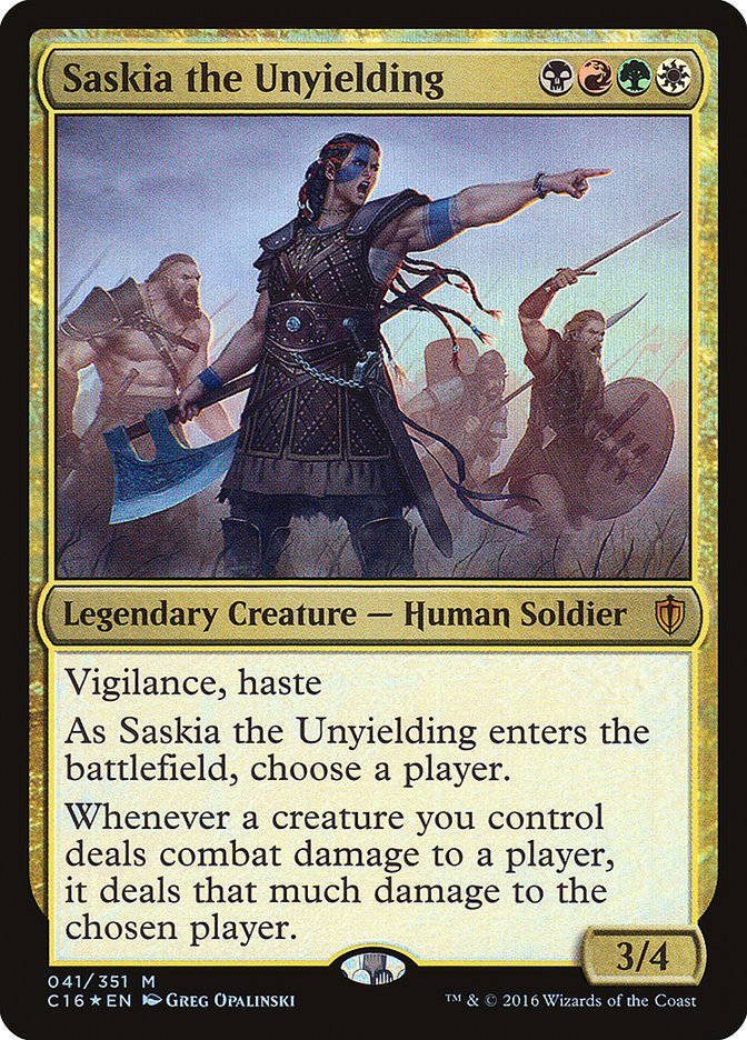 Saskia the Unyielding, Commander 2016 Card Art