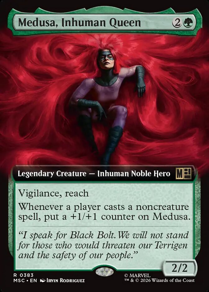 Medusa, Inhuman Queen, Marvel Super Heroes Commander Card Art