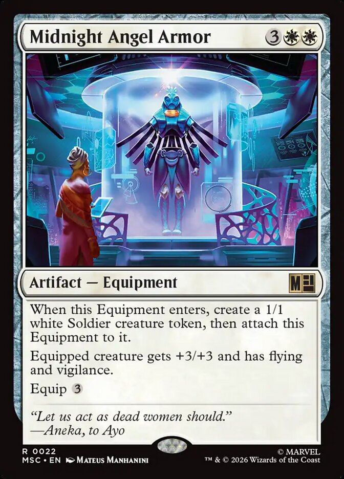 Midnight Angel Armor, Marvel Super Heroes Commander Card Art