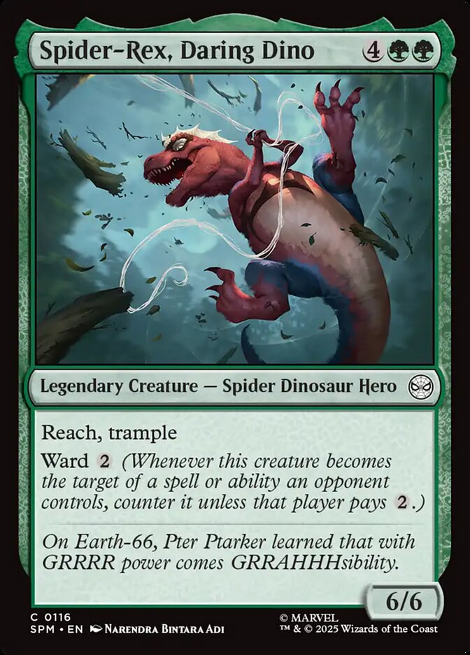 Spider-Rex, Daring Dino, Marvel'S Spider-Man Card Art