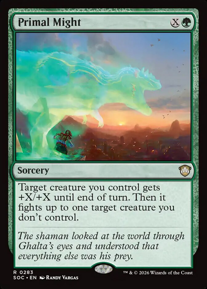 Primal Might, Secrets Of Strixhaven Commander Card Art