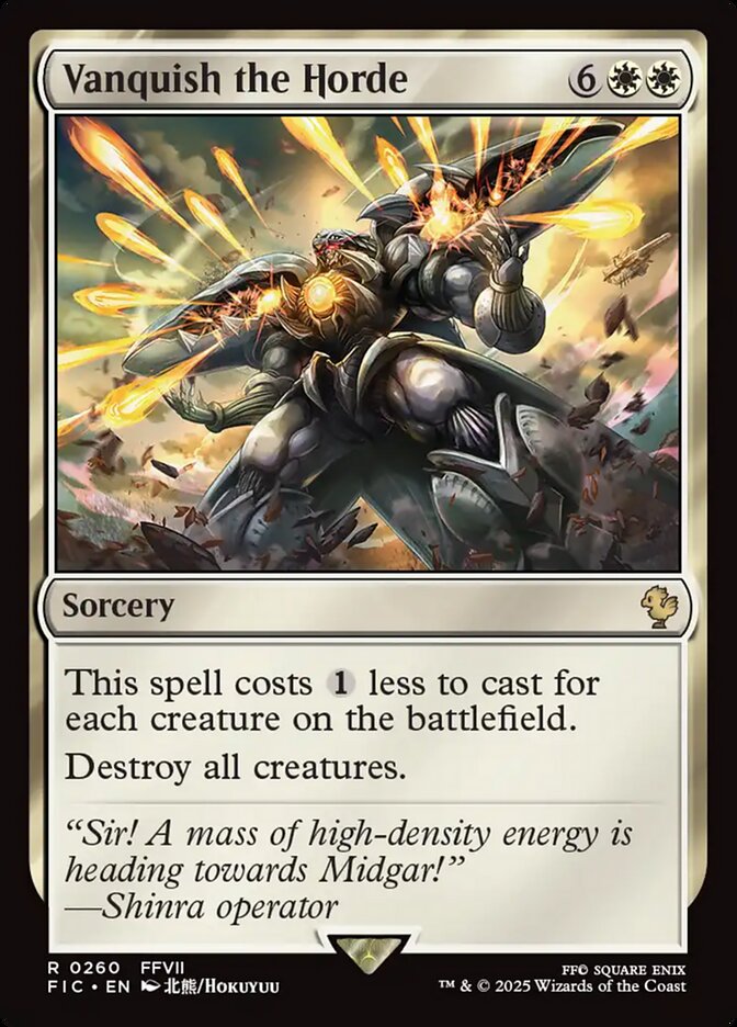 Vanquish the Horde, Final fantasy commander Card Art