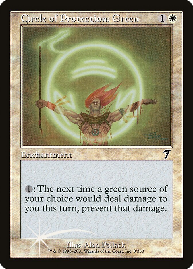 Circle of Protection: Green, Seventh Edition Card Art