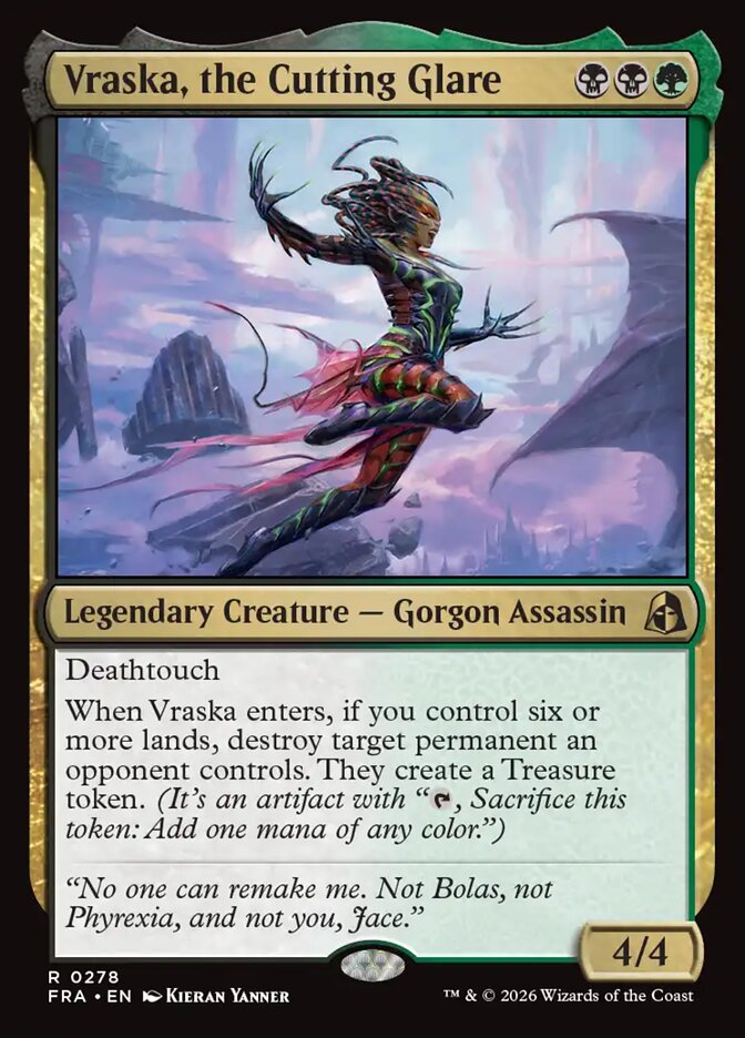Vraska, the Cutting Glare, Reality Fracture Card Art