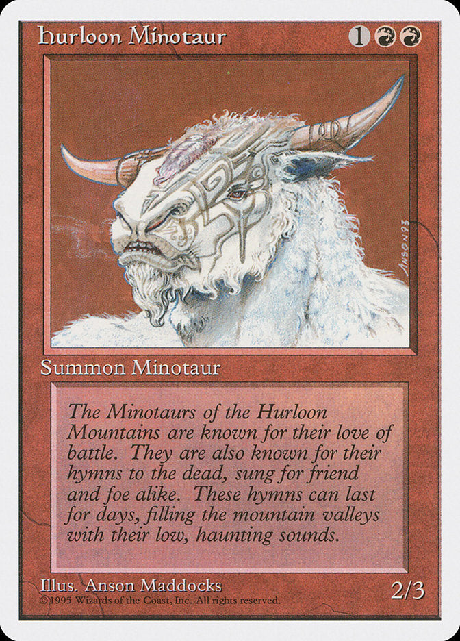 Hurloon Minotaur, Fourth edition Card Art