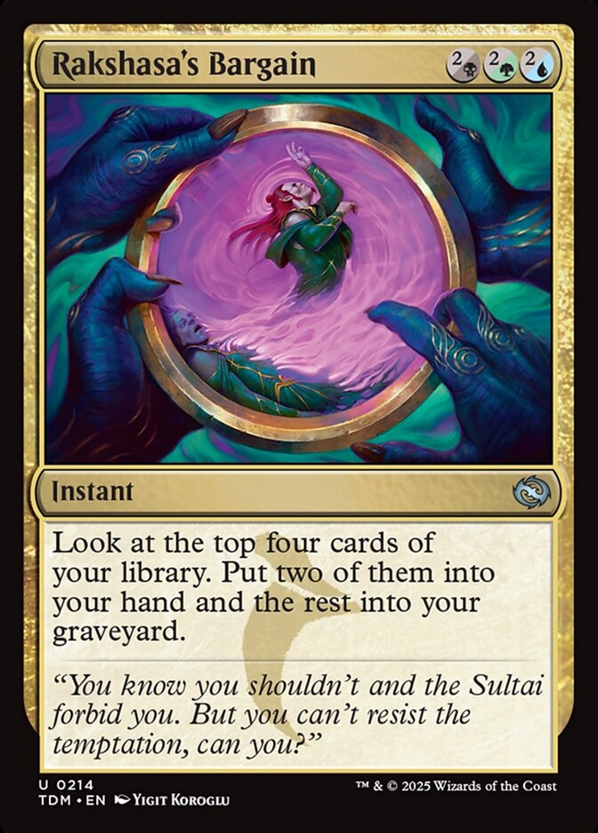 Rakshasa's Bargain, Tarkir: dragonstorm Card Art