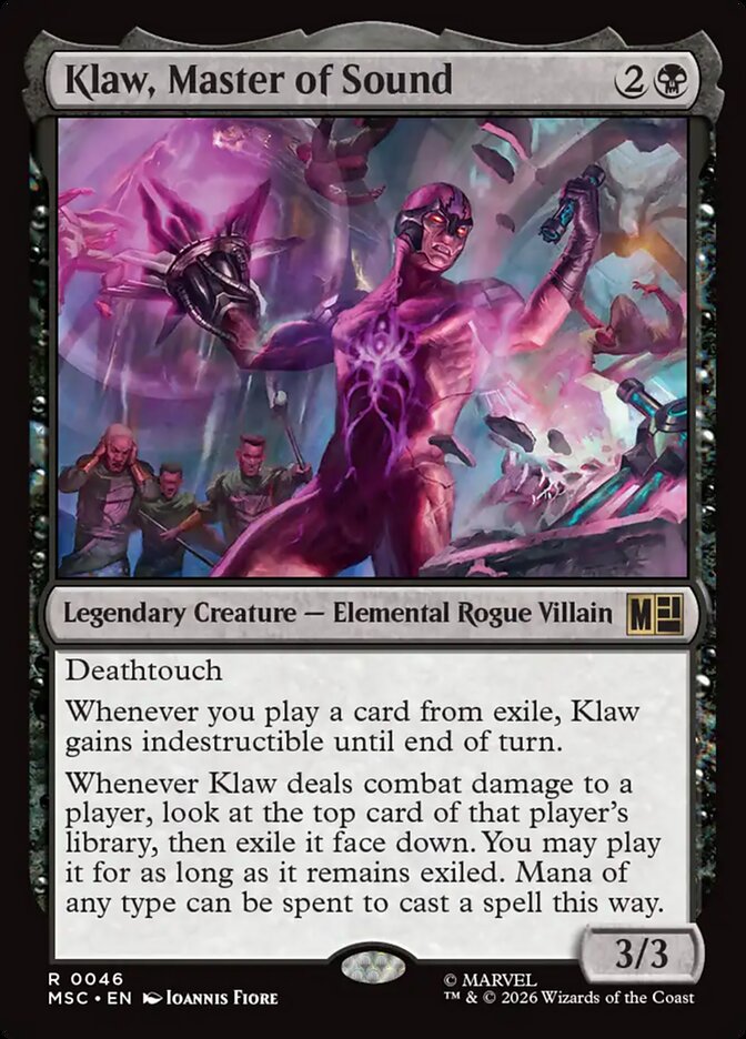 Klaw, Master of Sound, Marvel Super Heroes Commander Card Art