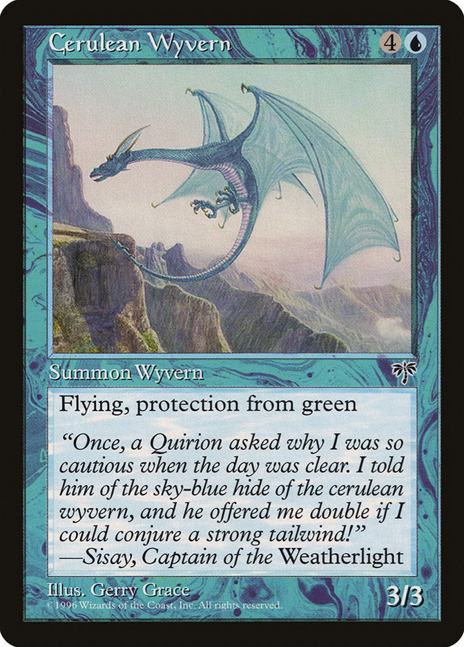 Cerulean Wyvern, Mirage Card Art
