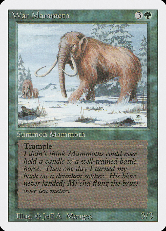 War Mammoth, Revised edition Card Art