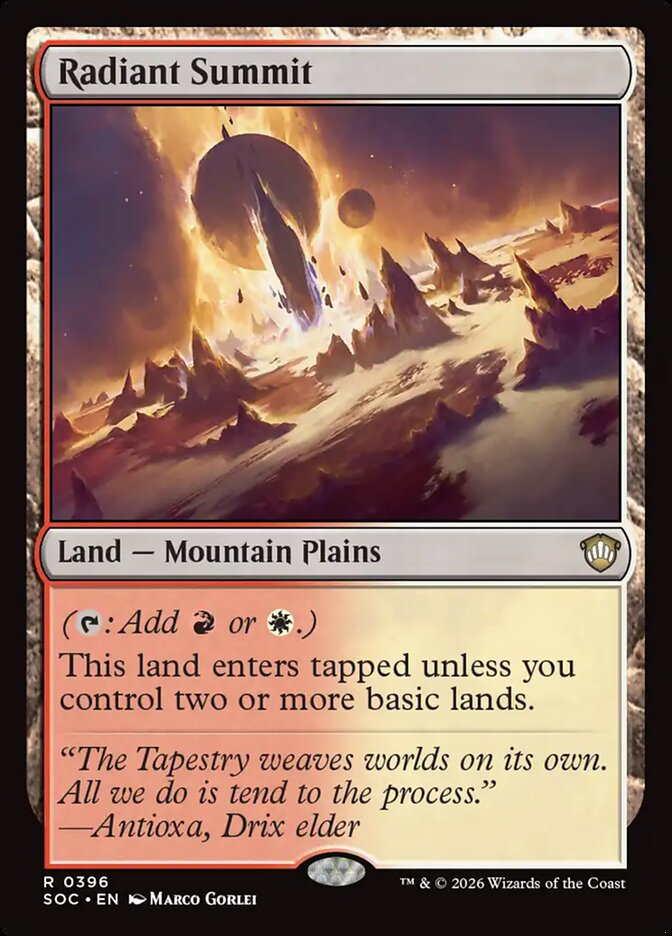Radiant Summit, Secrets Of Strixhaven Commander Card Art