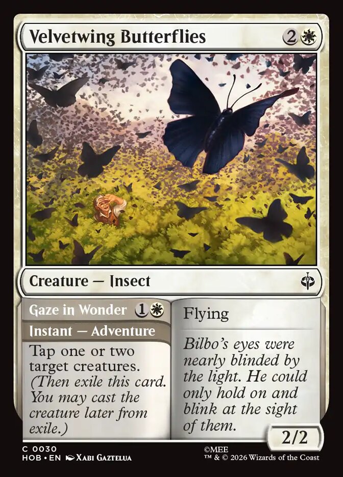 Velvetwing Butterflies // Gaze in Wonder, The Hobbit Card Art