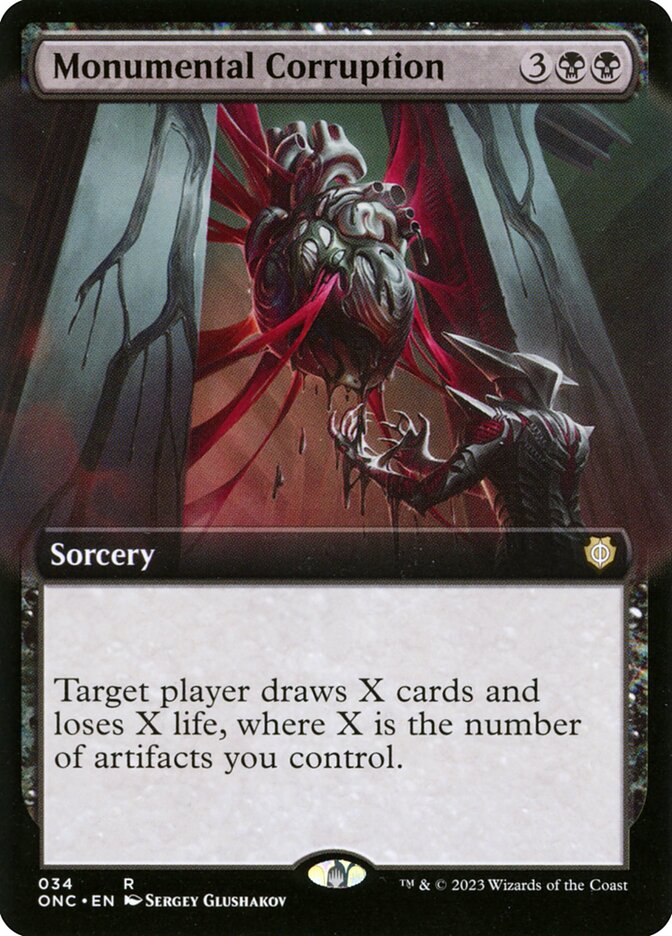 Monumental Corruption, Phyrexia: All Will Be One Commander Card Art