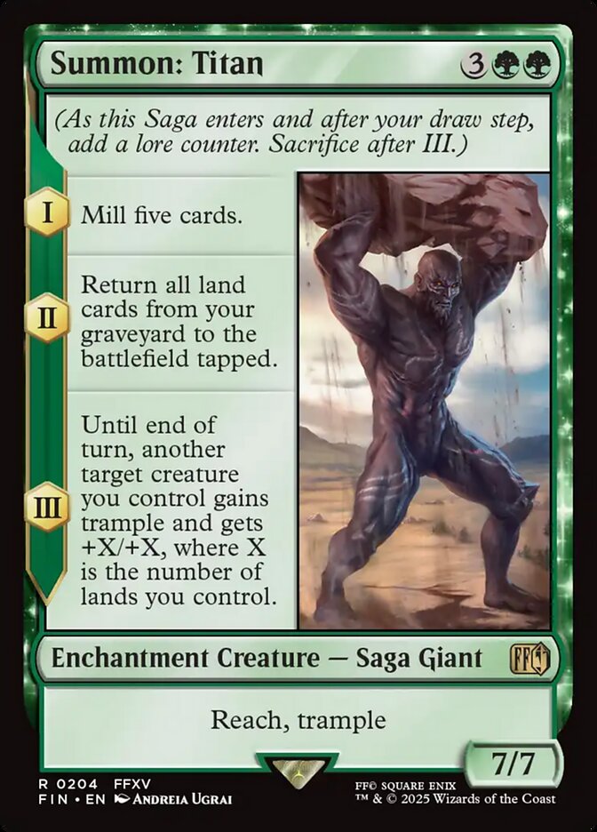 Summon: Titan, Final fantasy Card Art
