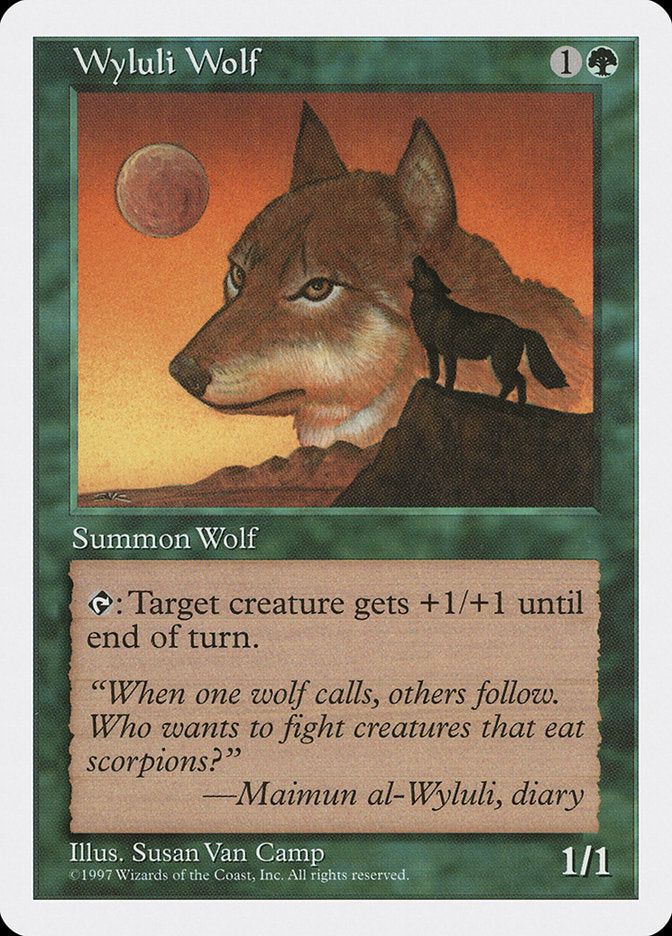 Wyluli Wolf, Fifth edition Card Art