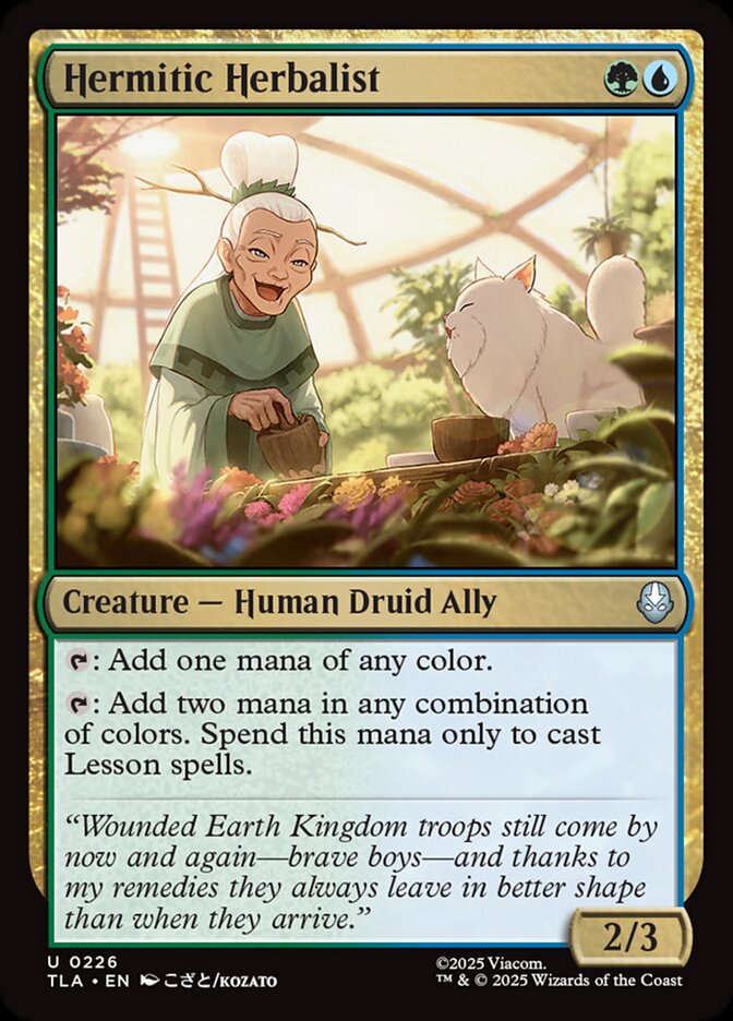 Hermitic Herbalist, Avatar: The Last Airbender Card Art