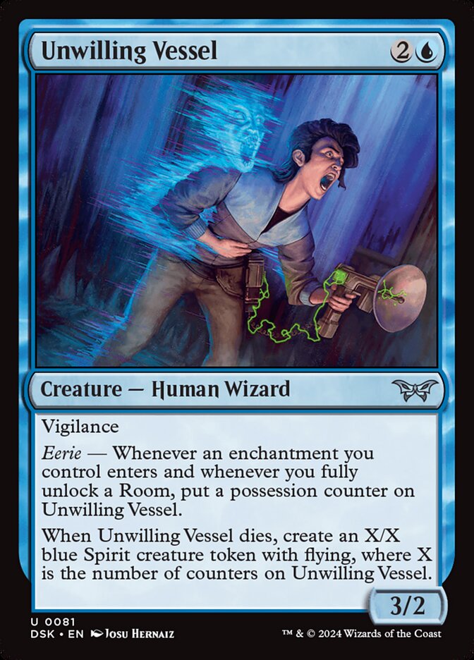 Unwilling Vessel, Duskmourn: House Of Horror Card Art
