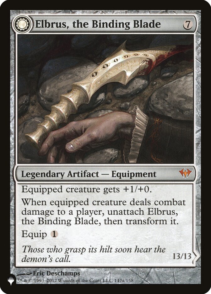 Elbrus, the Binding Blade // Withengar Unbound, The List Card Art