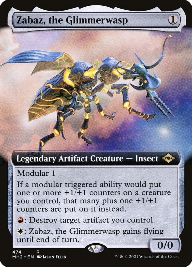 Zabaz, the Glimmerwasp, Modern horizons 2 Card Art