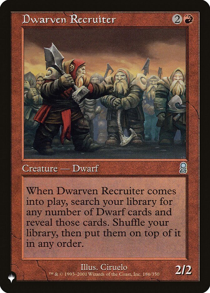 Dwarven Recruiter, The List Card Art