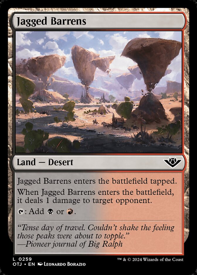 Jagged Barrens, Outlaws of thunder junction Card Art