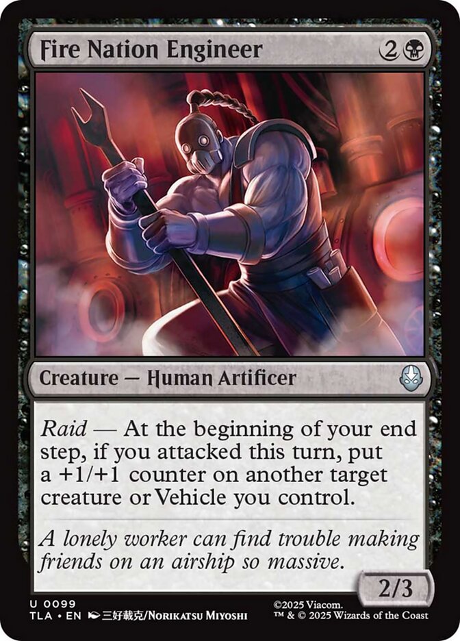 Fire Nation Engineer, Avatar: The Last Airbender Card Art