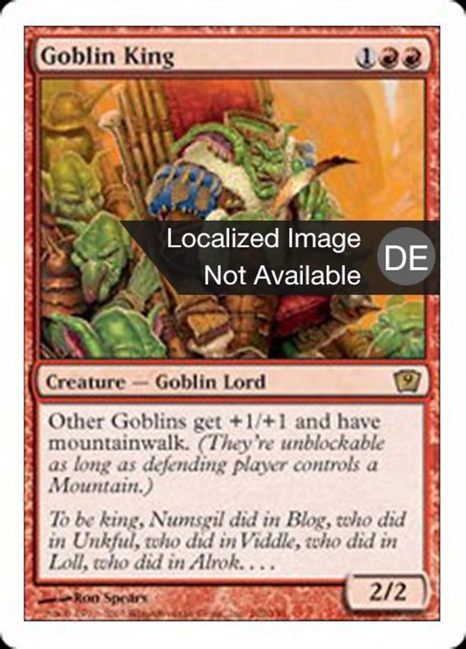 Goblin King, Ninth Edition Card Art