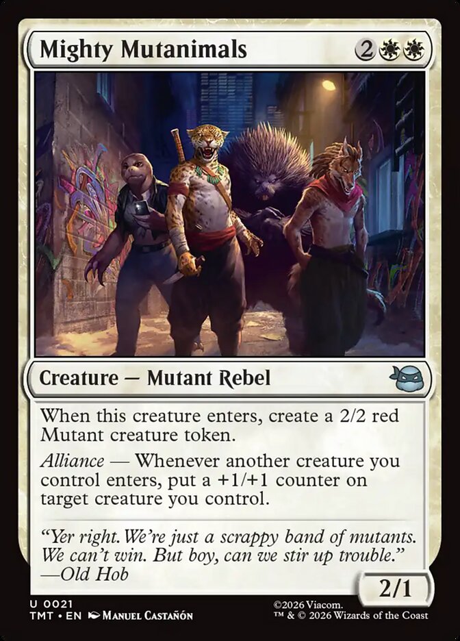 Mighty Mutanimals, Teenage Mutant Ninja Turtles Card Art