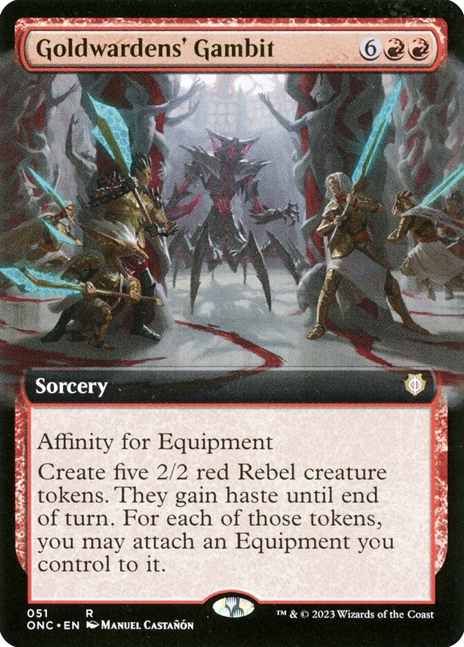 Goldwardens' Gambit, Phyrexia: All Will Be One Commander Card Art