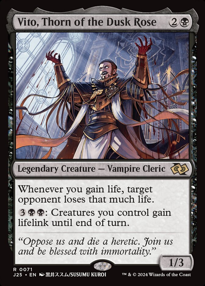 Vito, Thorn of the Dusk Rose, Foundations jumpstart Card Art