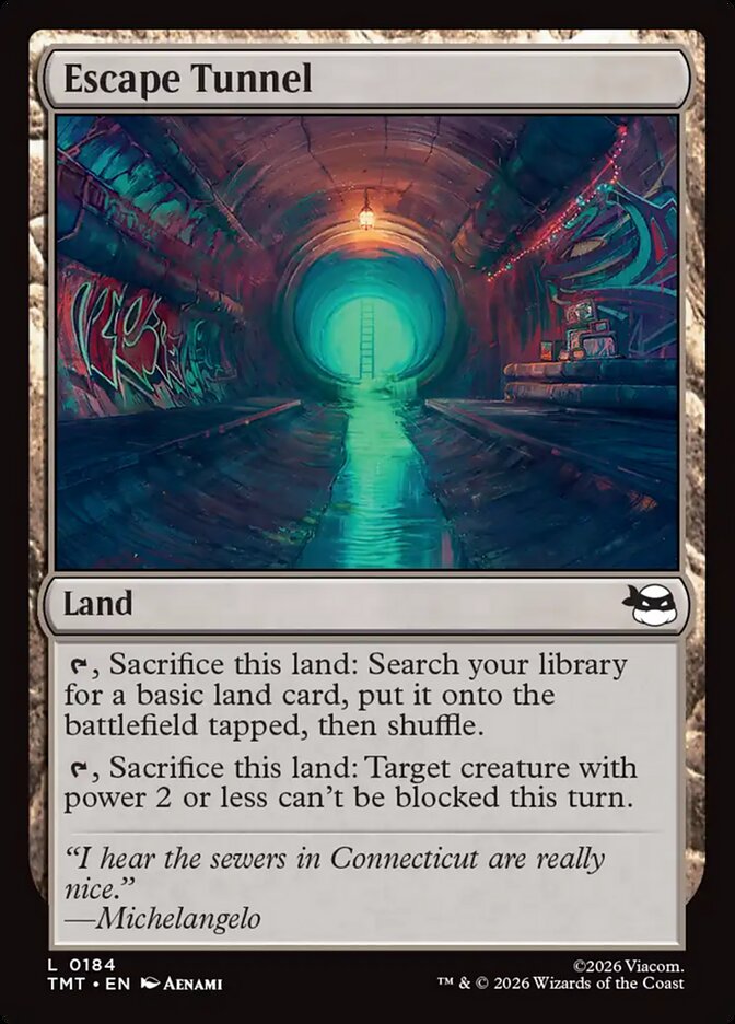 Escape Tunnel, Teenage Mutant Ninja Turtles Card Art
