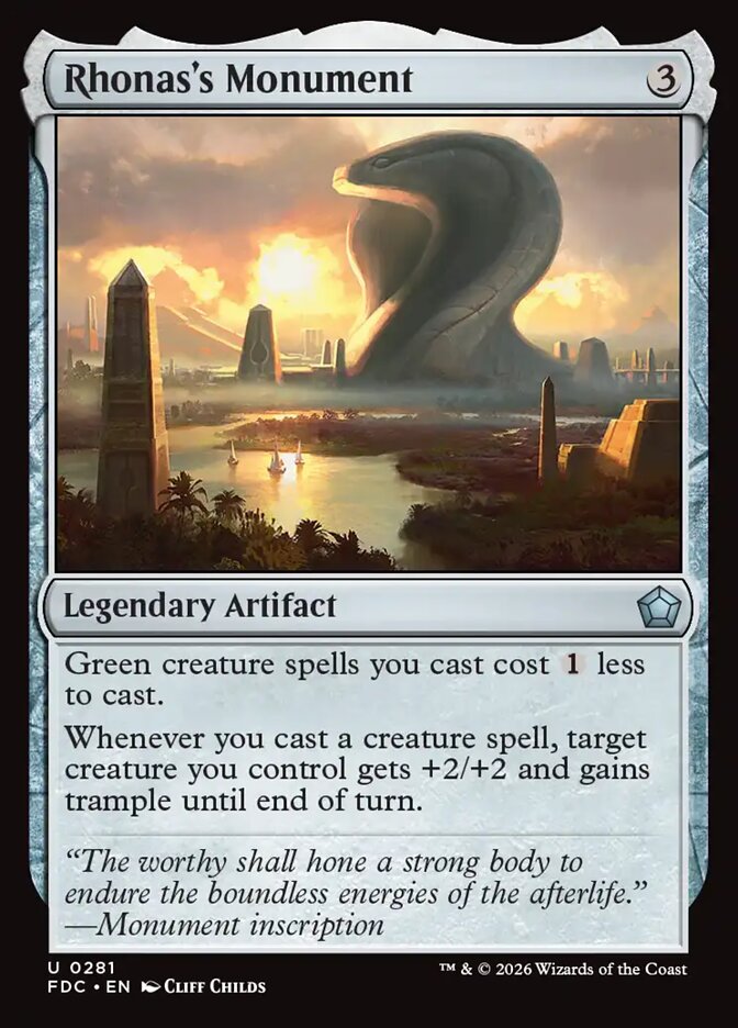 Rhonas's Monument, Foundations Commander Card Art