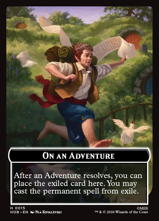 On an Adventure, The Hobbit Tokens Card Art