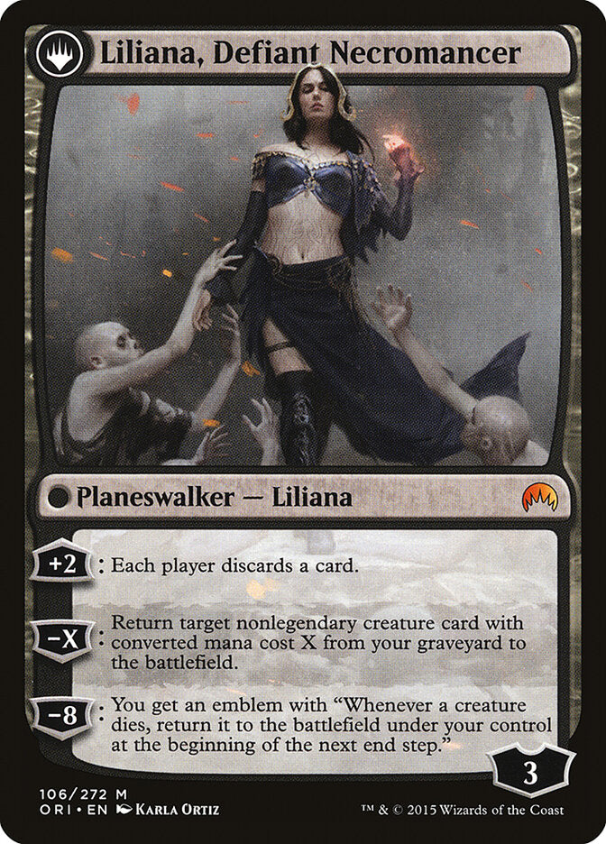 Liliana, Heretical Healer // Liliana, Defiant Necromancer, The List Card Art