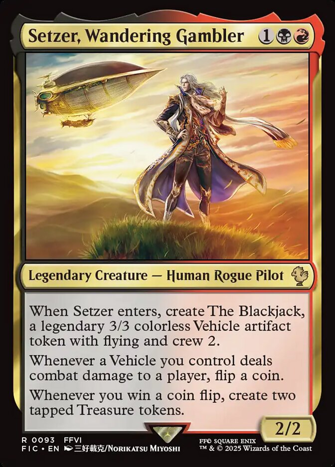 Setzer, Wandering Gambler, Final fantasy commander Card Art