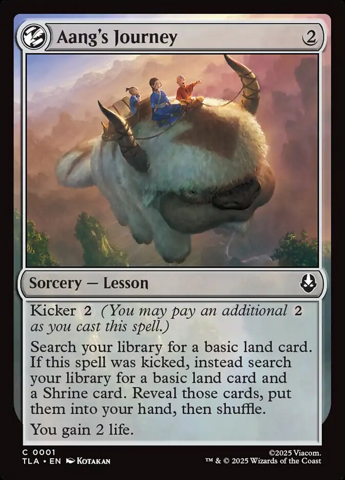 Aang's Journey, Avatar: The Last Airbender Card Art