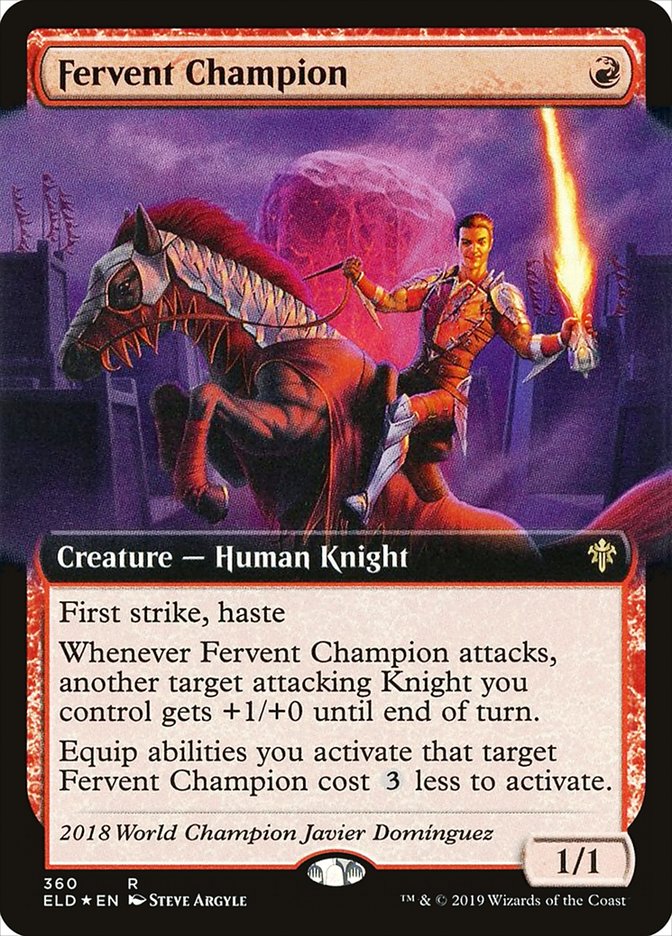 Fervent Champion, Throne of eldraine Card Art