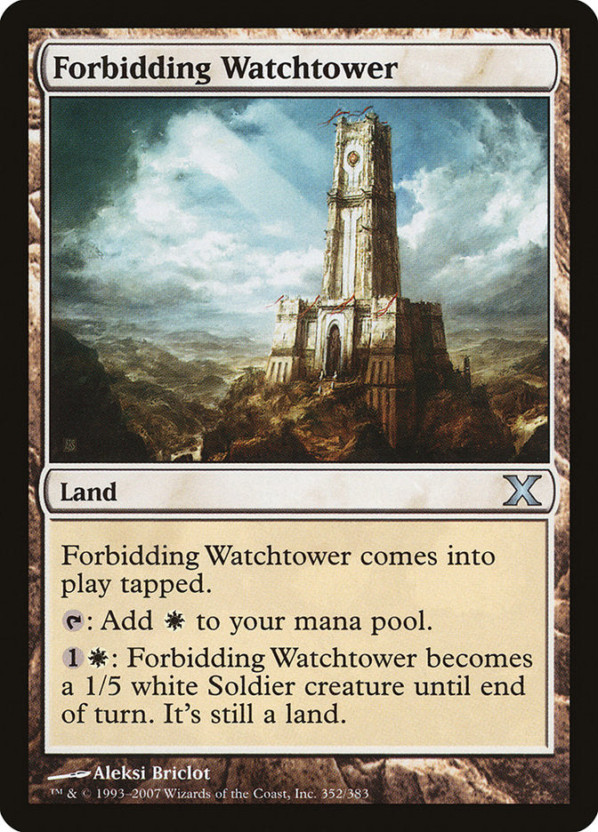 Forbidding Watchtower, Tenth edition Card Art