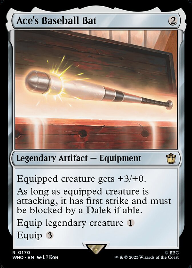 Ace's Baseball Bat, Doctor Who Card Art