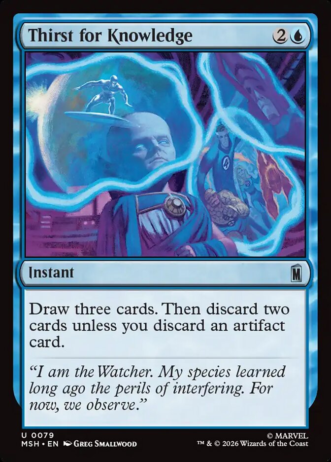 Thirst for Knowledge, Marvel Super Heroes Card Art