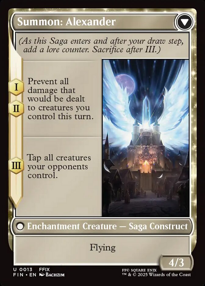 Crystal Fragments // Summon: Alexander, Final fantasy Card Art