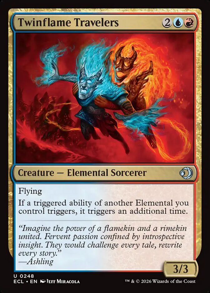 Twinflame Travelers, Lorwyn Eclipsed Card Art