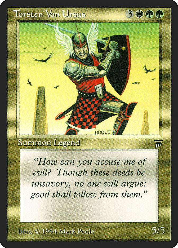 Torsten Von Ursus, Legends Card Art