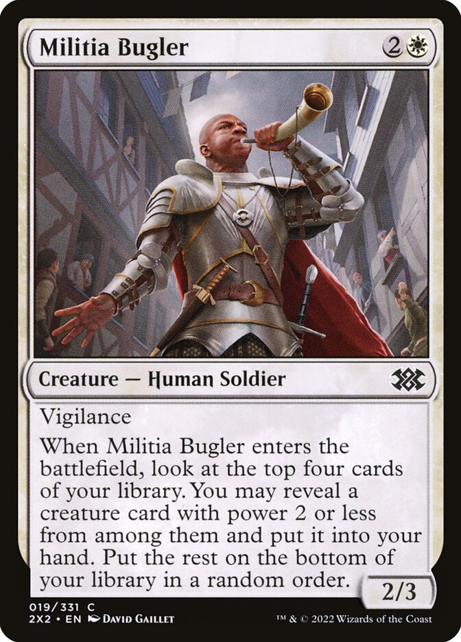 Militia Bugler, Double masters 2022 Card Art