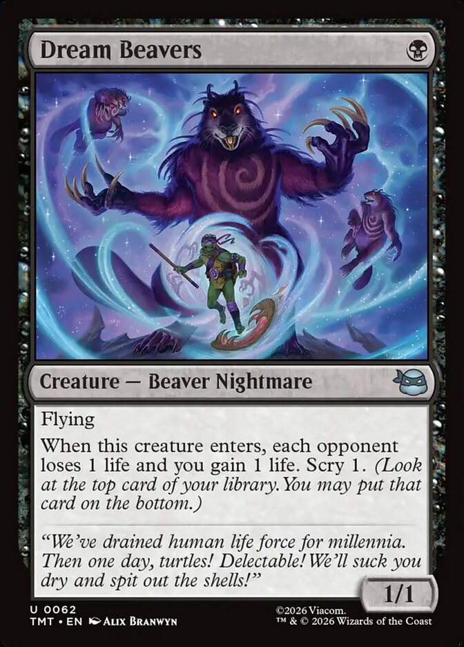 Dream Beavers, Teenage Mutant Ninja Turtles Card Art