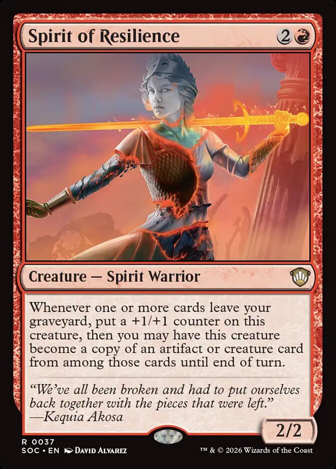 Spirit of Resilience, Secrets Of Strixhaven Commander Card Art