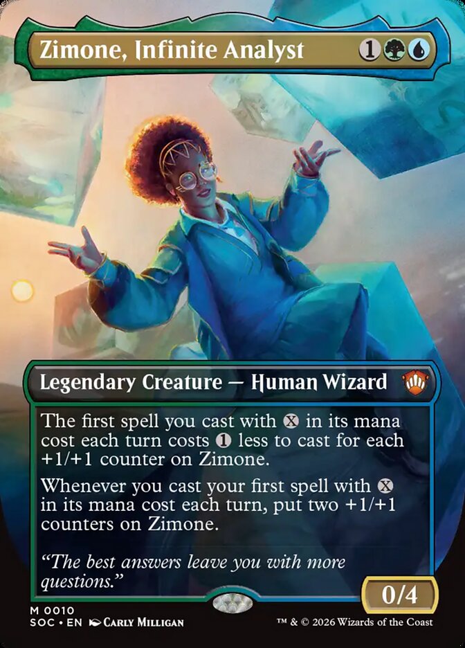 Zimone, Infinite Analyst, Secrets Of Strixhaven Commander Card Art