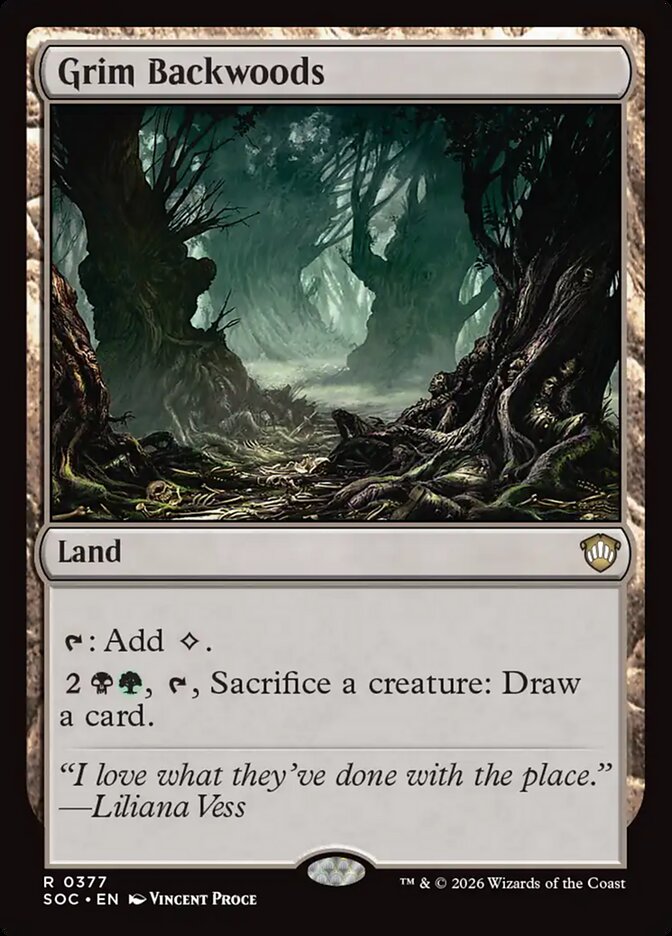 Grim Backwoods, Secrets Of Strixhaven Commander Card Art