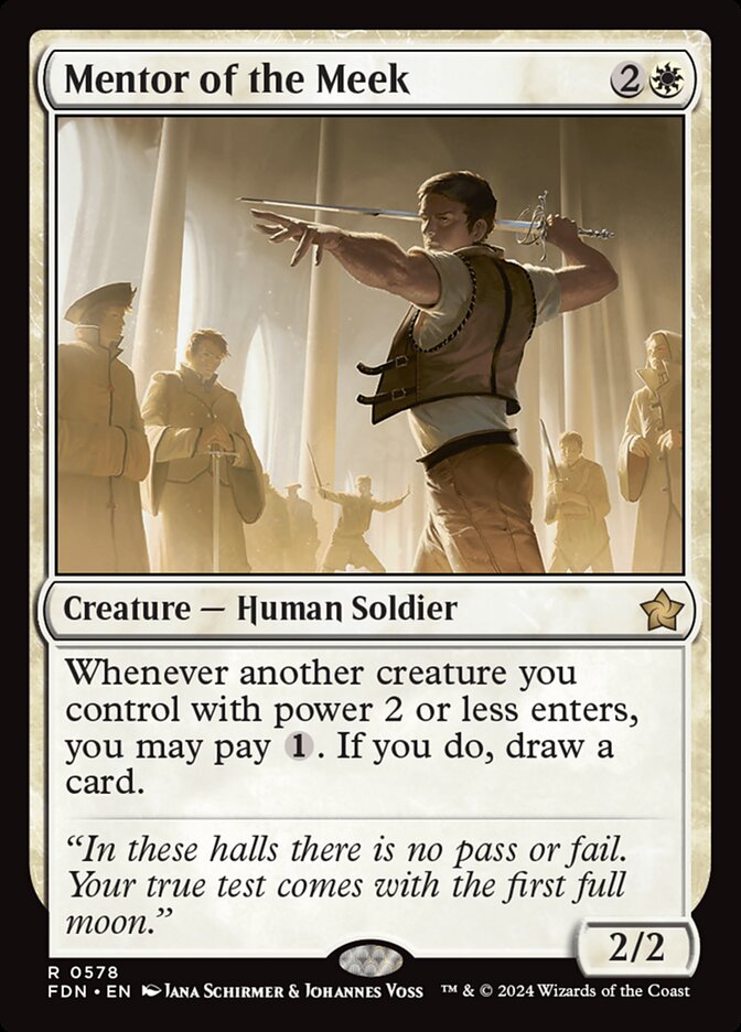 Mentor of the Meek, Foundations Card Art