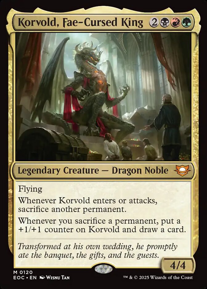 Korvold, Fae-Cursed King, Edge Of Eternities Commander Card Art